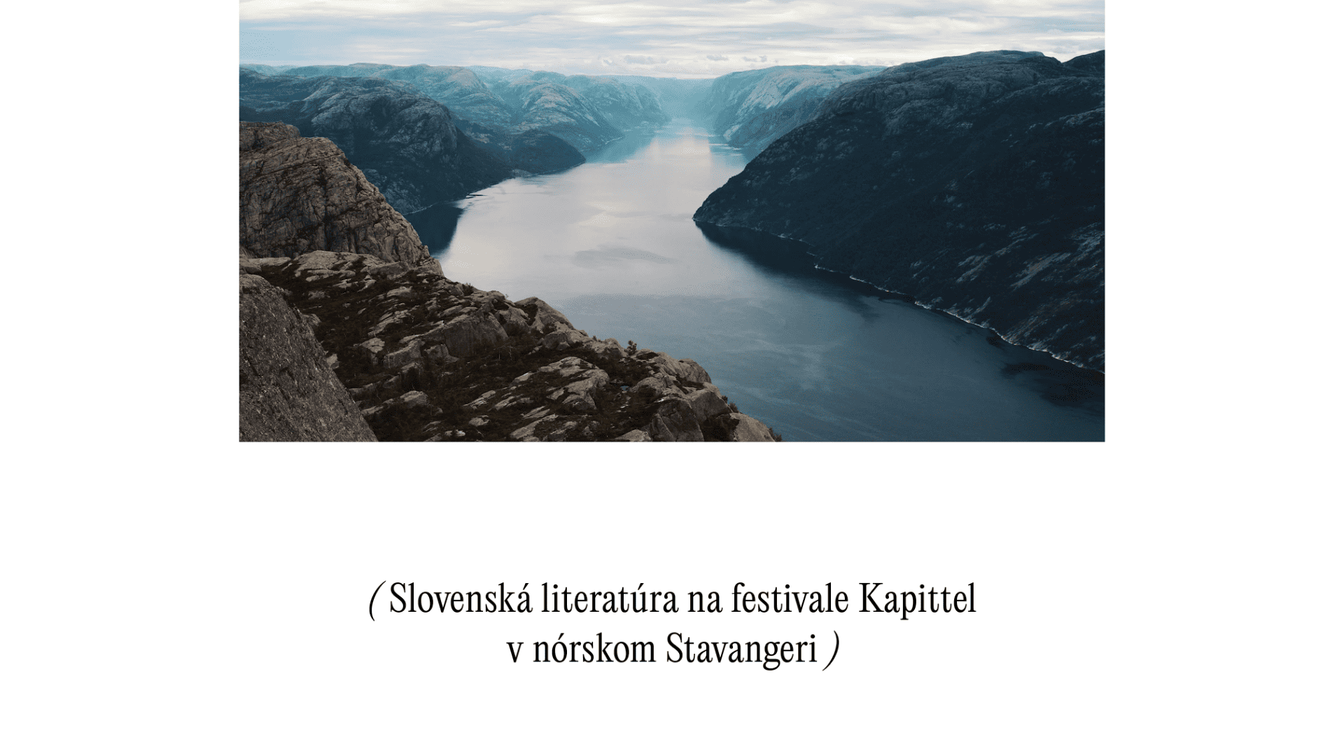 Súčasná slovenská literatúra prichádza do Nórska